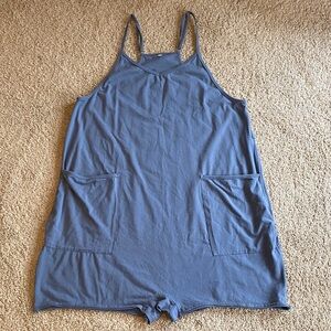 Blue Sleeveless Romper